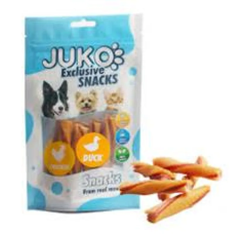 Chicken, Duck & Pumpkin Tricolor Twist JUKO Snacks 250g