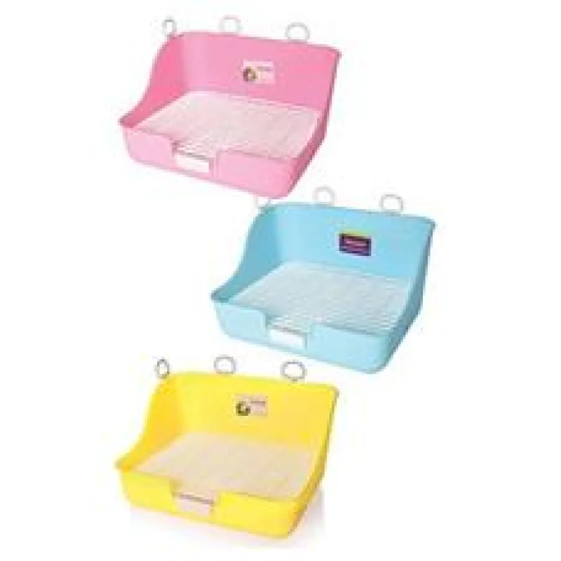 WC pro králíky a fretky s pl.roštem 28x21x16cm 1 ks