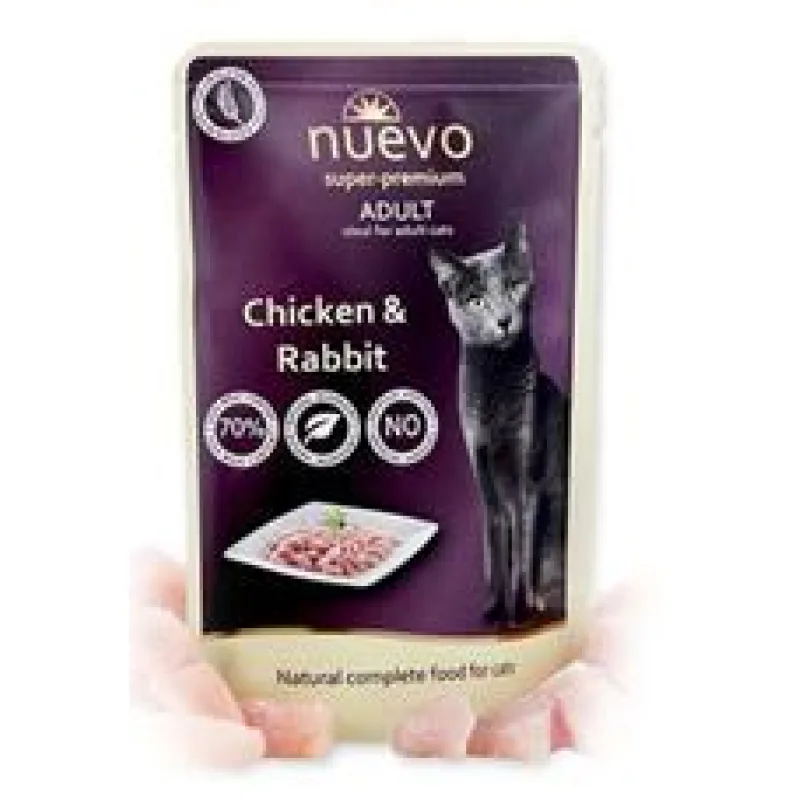 Nuevo kočka kapsa Adult kuře a králík 85 g