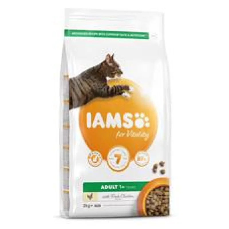 IAMS for Vitality Adult Cat Food with Fresh Chicken 2 kg