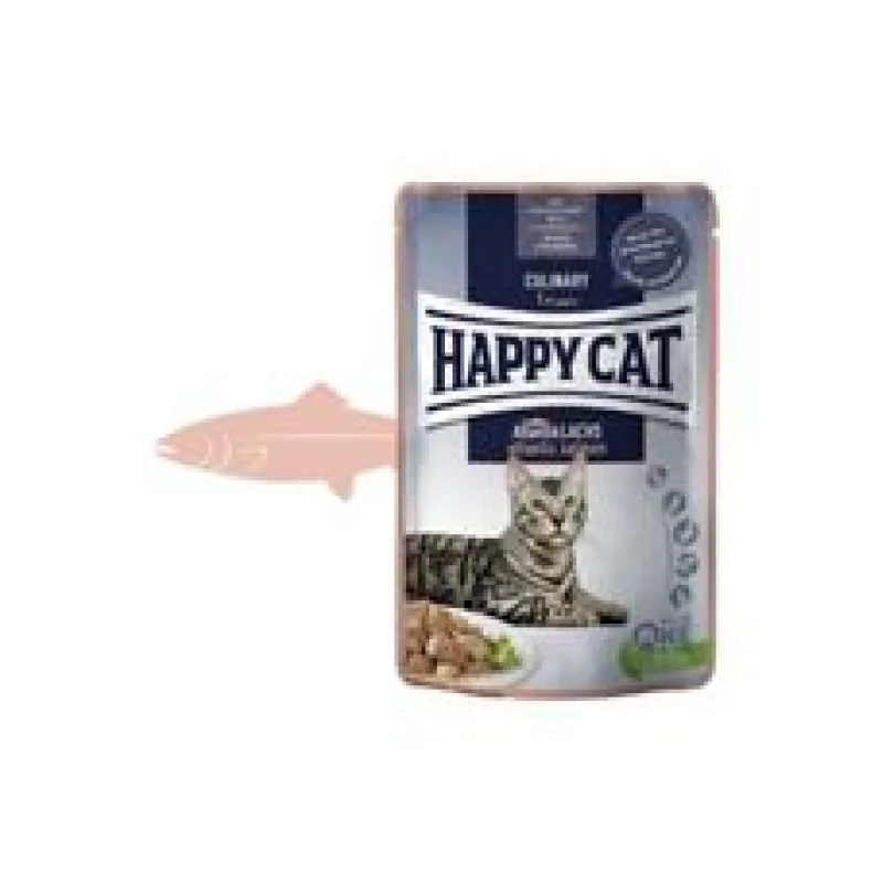 Happy Cat MEAT IN SAUCE Culinary Atlantik-Lachs / Losos 85 g