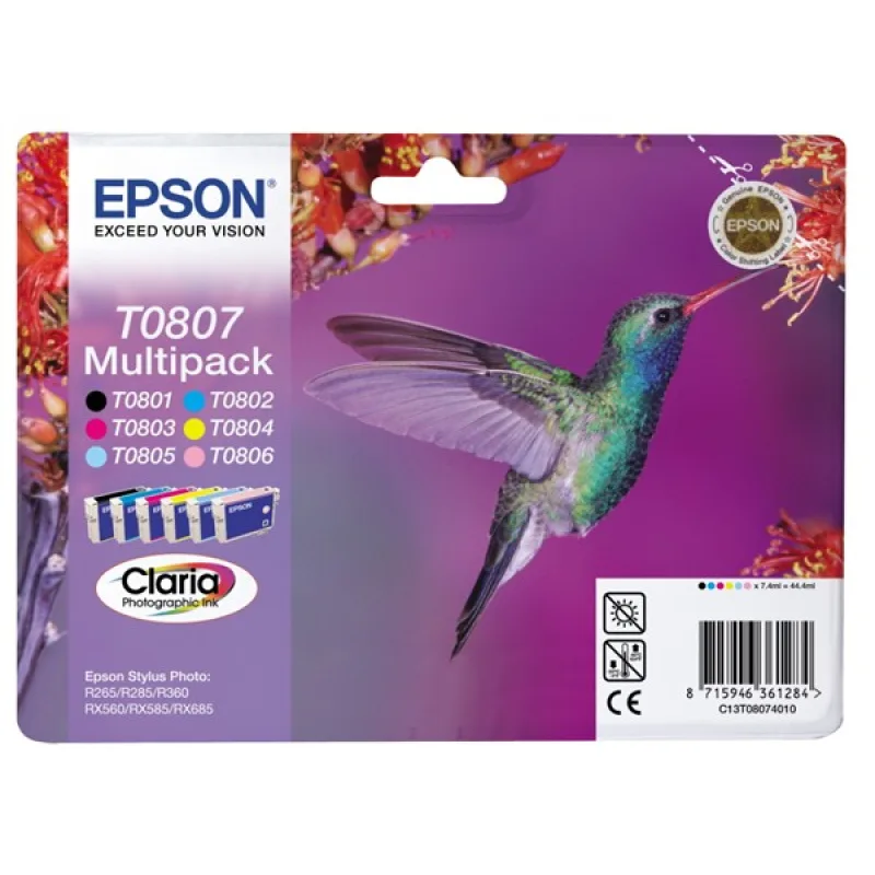 Atrament EPSON čierny + pruh CLARIA Stylus photo "Hummingbird" R265/ …
