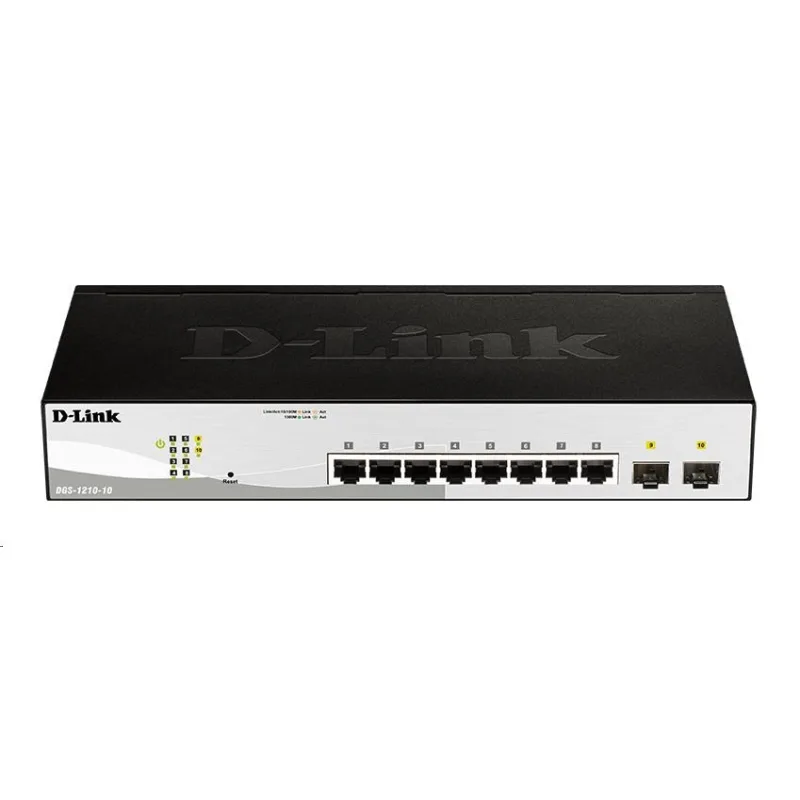 D-Link DGS-1210-10 10portový gigabitový prepínač Smart+, 8x GbE, 2x SFP…