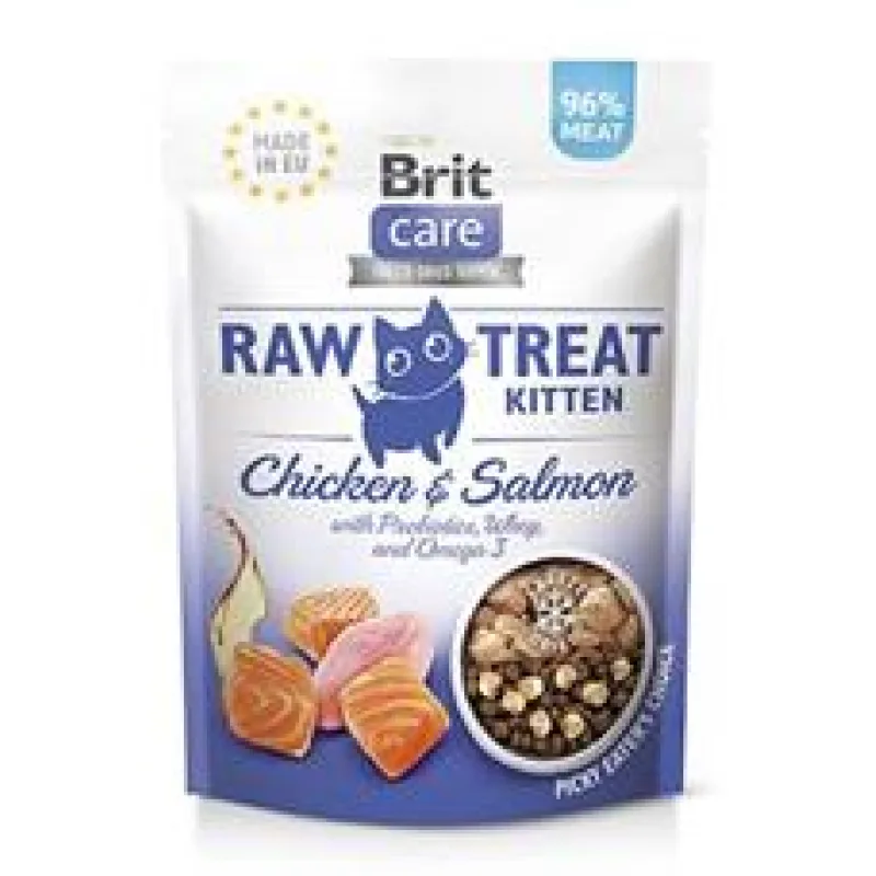 Brit Raw Treat Cat Kitten, Chicken&Salmon 40 g