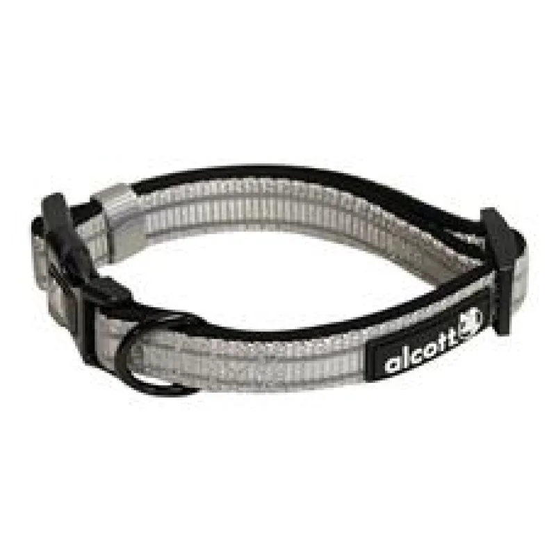 Alcott reflexní obojek pro psy, Adventure, šedý velikost S