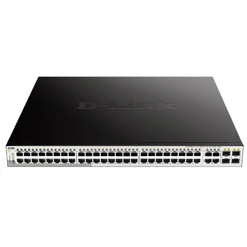 D-Link DGS-1210-52MP 52-portový gigabitový Smart+ PoE switch, 48x GbE…