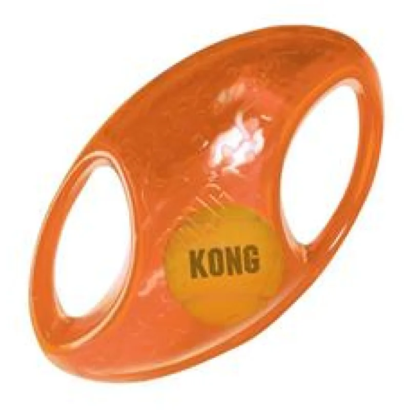Hračka guma + tenis Jumbler míč rugby Kong medium/large
