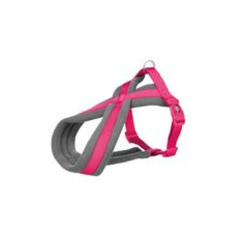 Nylonový postroj PREMIUM podšitý - fuchsie M:hruď:45-80cm/25mm