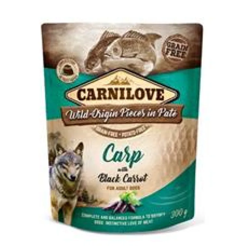 Carnilove Dog Pouch Paté Carp & Black Carrot 300 g