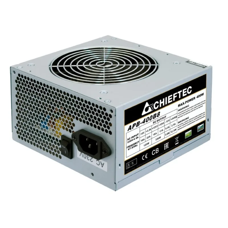 CHIEFTEC Value napájací zdroj, APB-400B8, 400W, ATX-12V V.2.3 , typ…