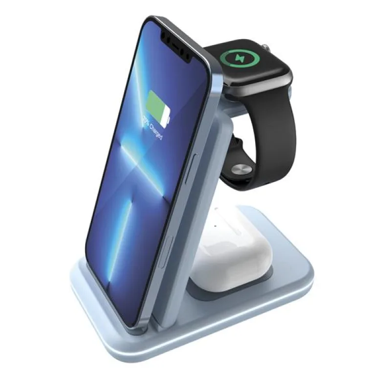 Canyon WS-304, 3v1, bezdrôtová Qi nabíjacia stanica pre 3 zariadenia…