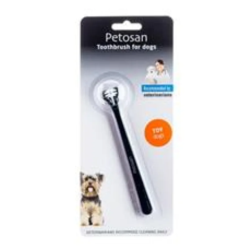 Petosan zubní kartáček dvouhlavý pro psy Toy Dog 1 ks