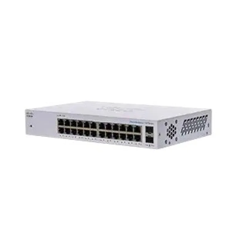 Cisco switch CBS110-24T (24xGbE, 2xGbE/ SFP combo, fanless) - REFRESH…