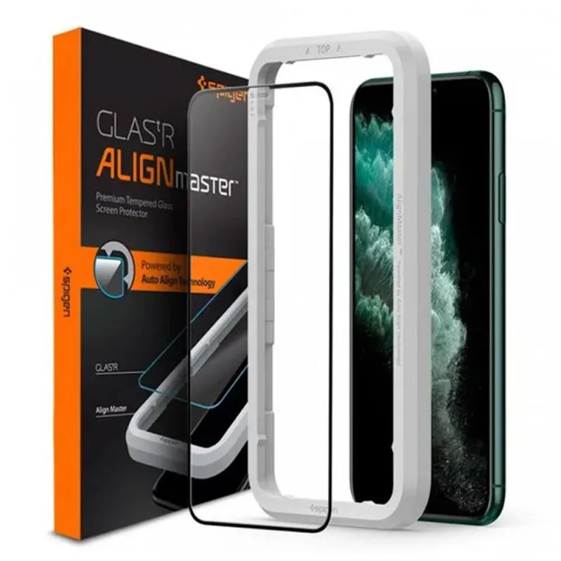 Spigen ochranné sklo GLAS.tR AlignMaster pre iPhone 11 Pro Max - Black…