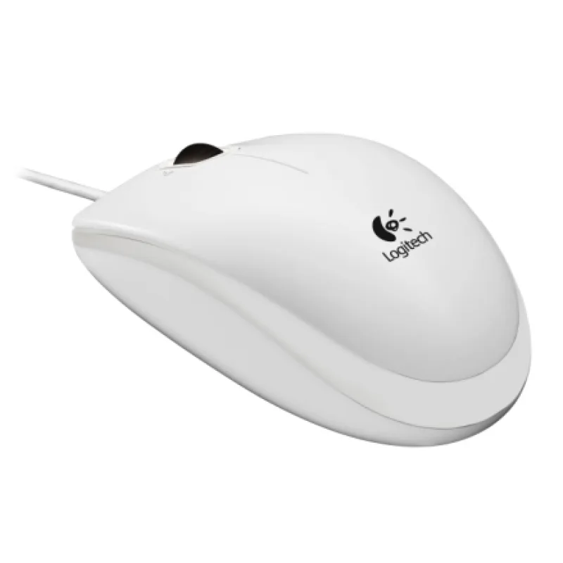 Logitech® B100 Optical USB Mouse - WHITE 910-003360