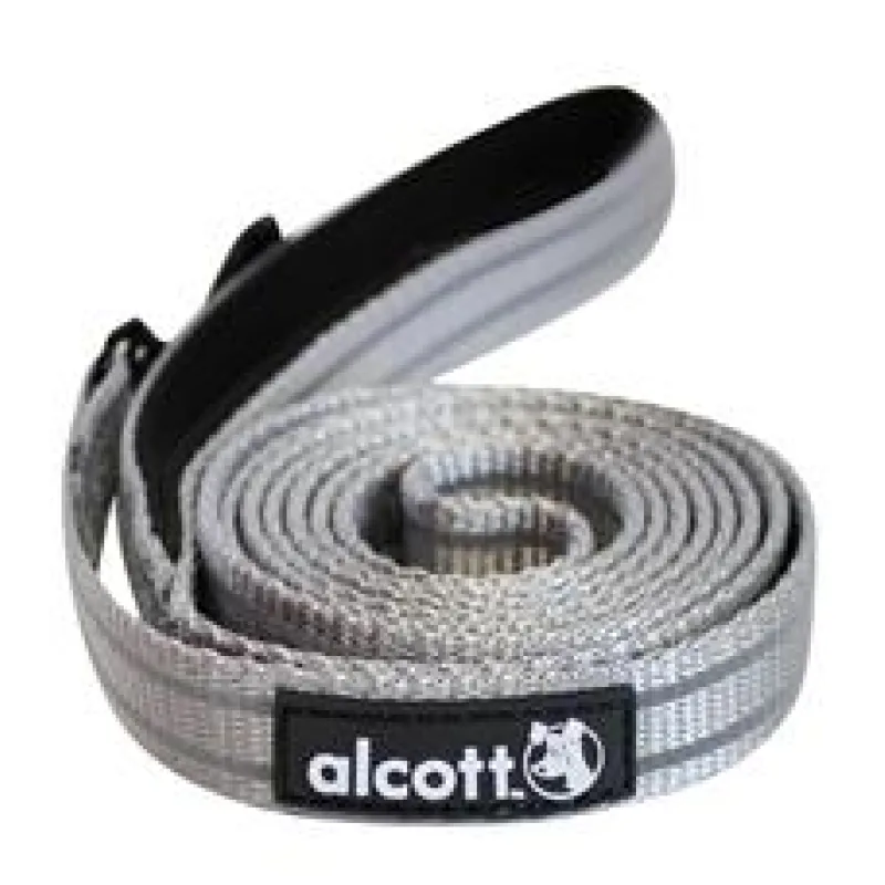 Alcott reflexní vodítko pro psy, šedé velikost M