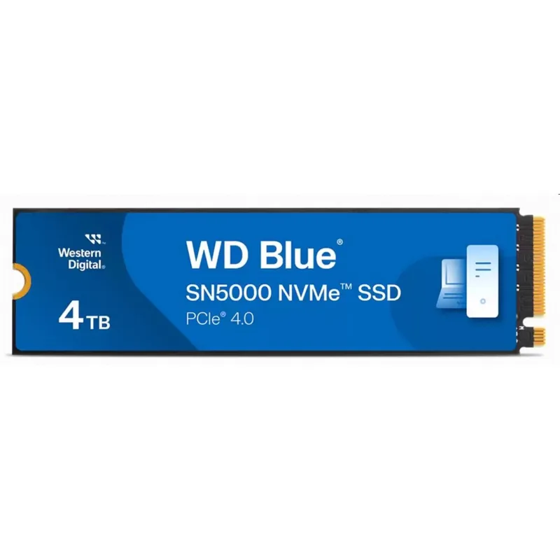 WD Blue SN5000 SSD 4TB M.2 NVMe Gen4 5500/5000 MBps WDS400T4B0E