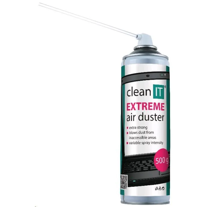 CLEAN IT Stlačený vzduch EXTREME 500g, NEVYČERPANÝ CL-136