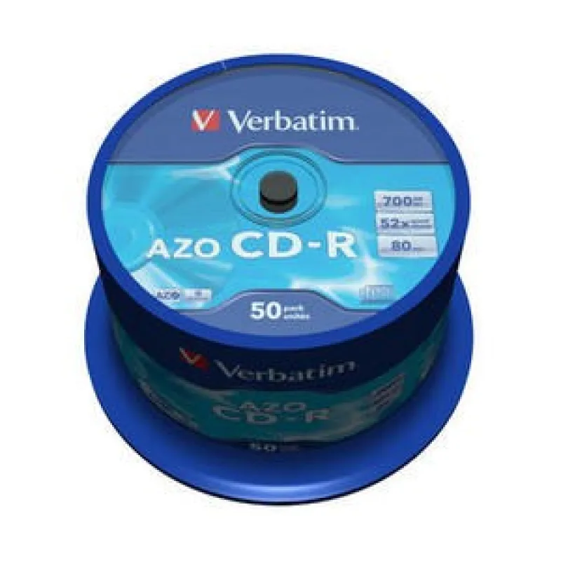 VERBATIM CD-R(50-Pack)Spindle/ Crystal/ DLP/ 52x/ 700MB 43343