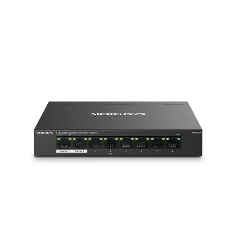 8-Port Gigabit Desktop Switch with 7-Port PoE+ PORT: 7× Gigabit PoE+…