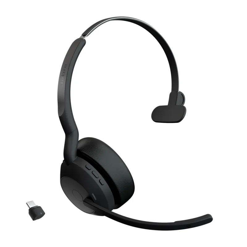 Jabra Evolve2 55/ Mono/ ANC/ USB-C/ BT-USB/ Bezdrôt/ Čierna 25599-889-899