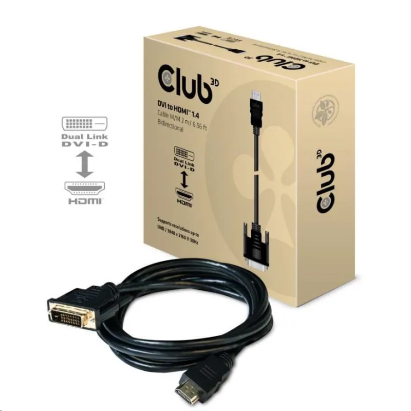 Club3D Kabel DVI-D na HDMI 1.4 (M/ M), 2m CAC-1210
