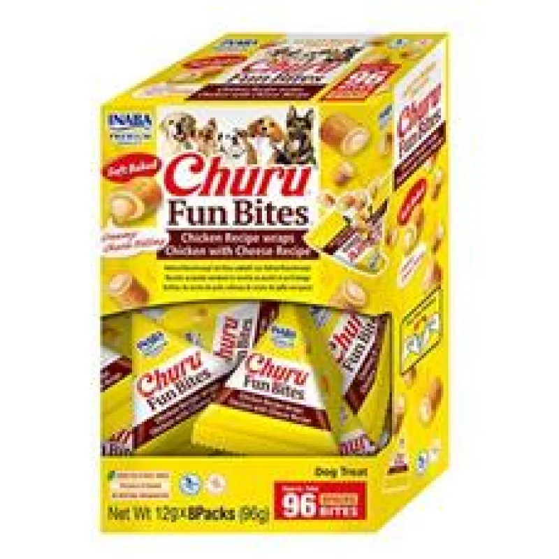 Churu Dog BOX Fun Bites Chicken wraps Chick&Chees 8x12g
