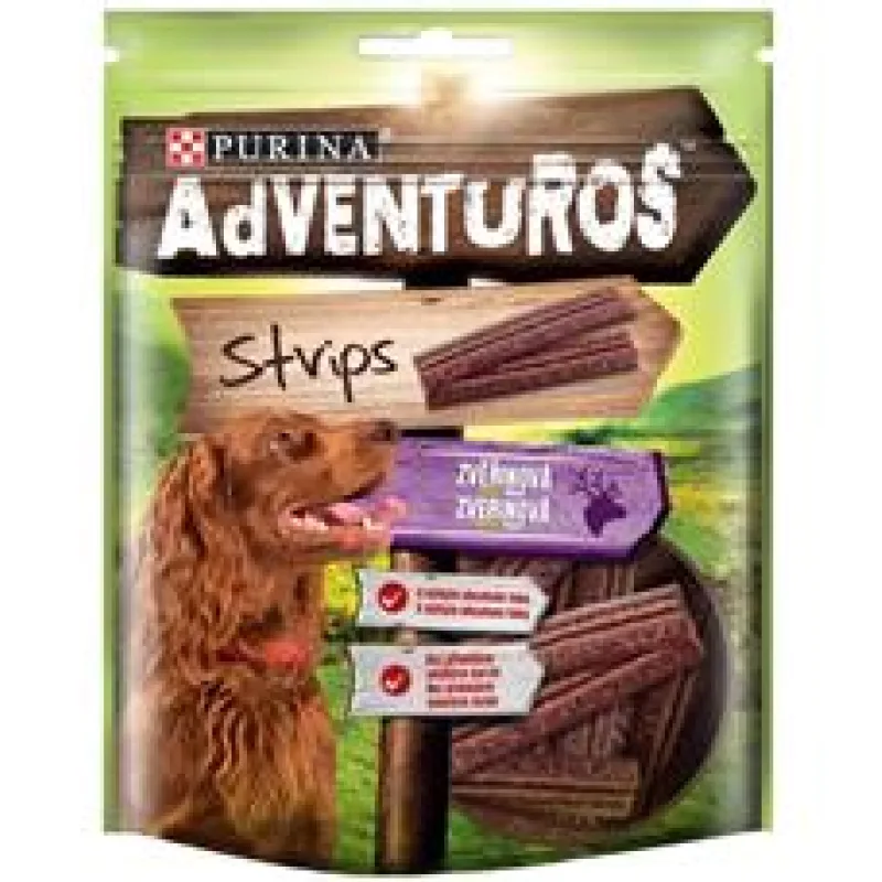 Adventuros snack dog - plátky se zvěřinou 90g
