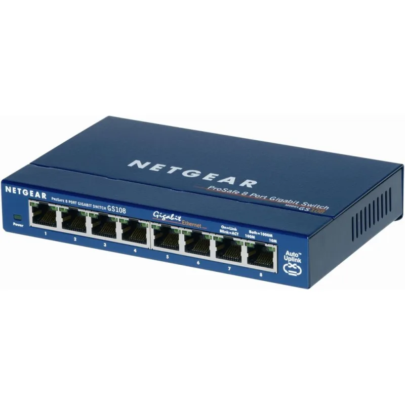 NETGEAR 8xGIGABIT Desktop switch, GS108GE GS108GE