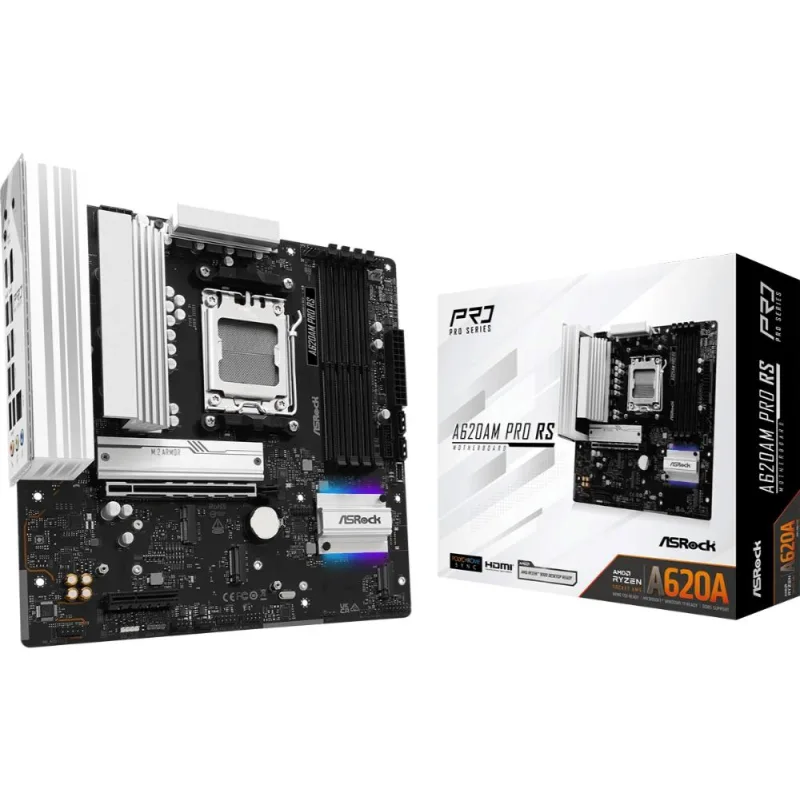 ASRock MB Sc AM5 A620AM PRO RS, AMD X620A, 4xDDR5, 1xHDMI, 1xDP…