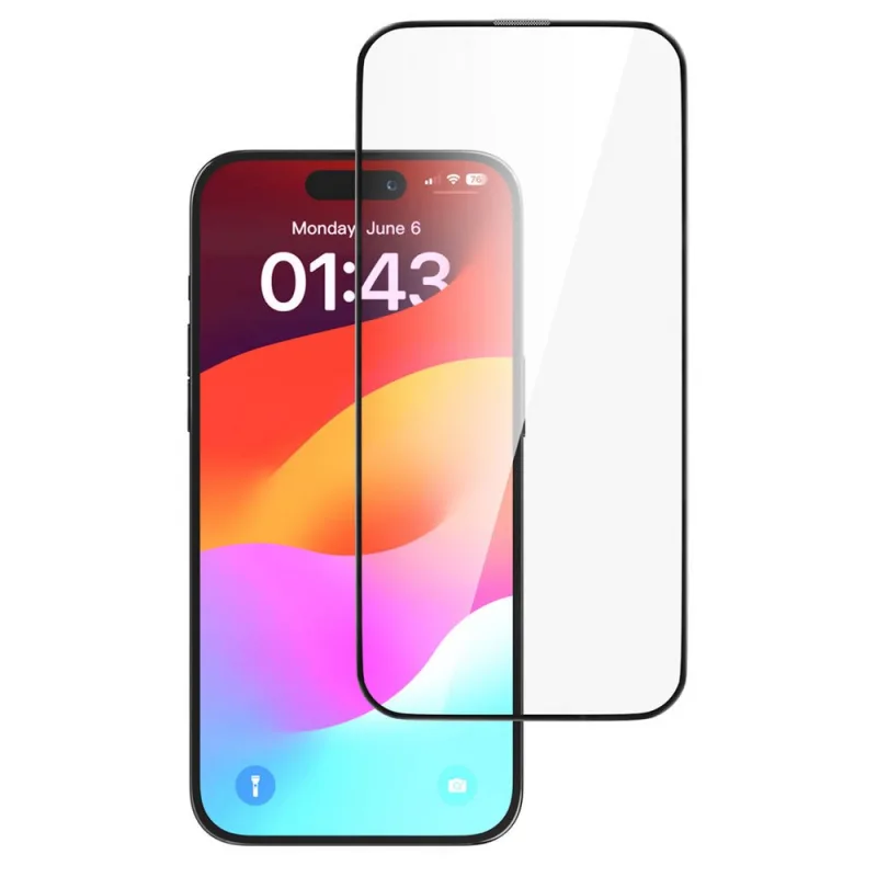 Devia ochranné sklo Star Series Full Screen pre iPhone 16e - Black Frame…