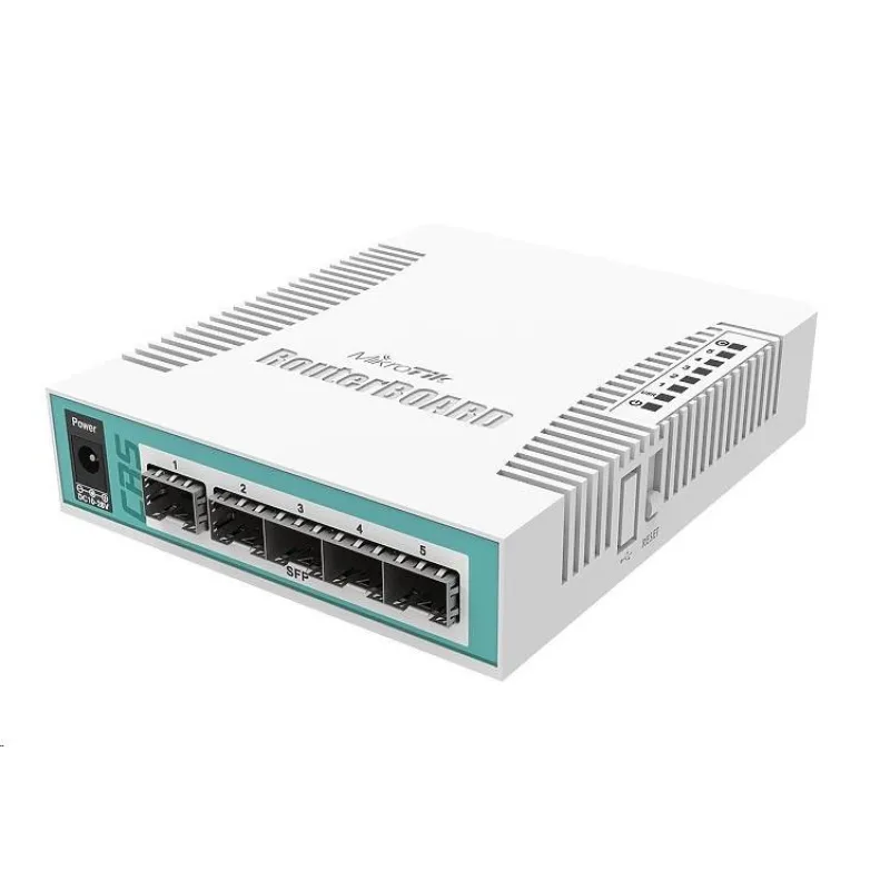 MikroTik Cloud Router Switch CRS106-1C-5S, 400MHz CPU, 128MB RAM,…