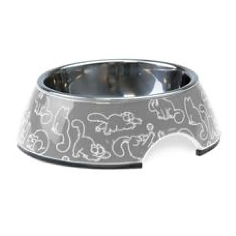 Karlie Simon’s Cat Miska pro kočky tmavě šedá 14X14X4,5 CM 160 ML