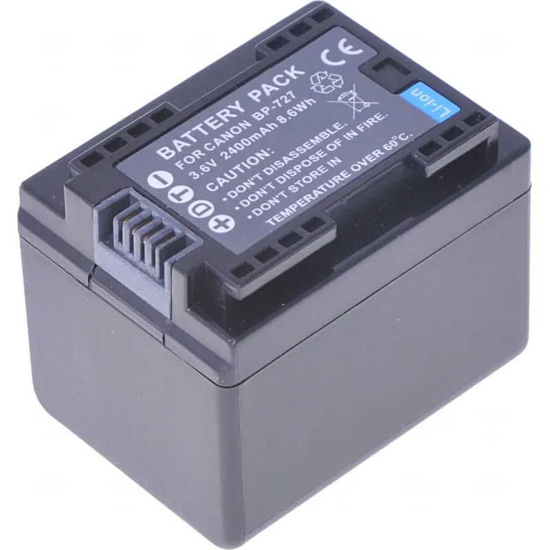 Batéria T6 power Canon BP-727, 2400mAh, 8, 6Wh, čierna VCCA0037