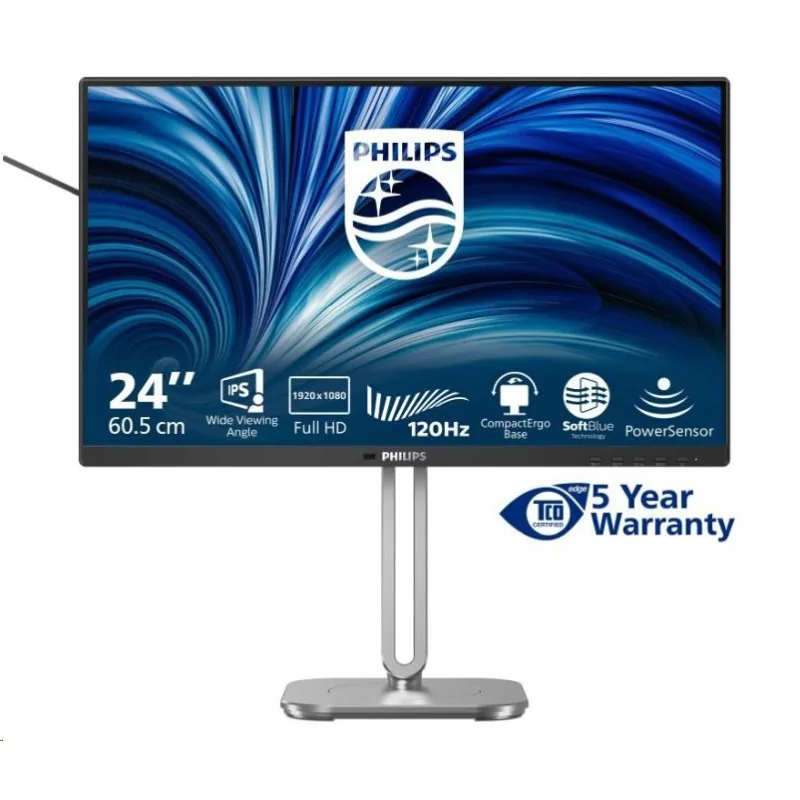 Philips/ 24B2N4200/ 23, 8"/ IPS/ FHD/ 120Hz/ 4ms/ Sivá/ 5R 24B2N4200/00