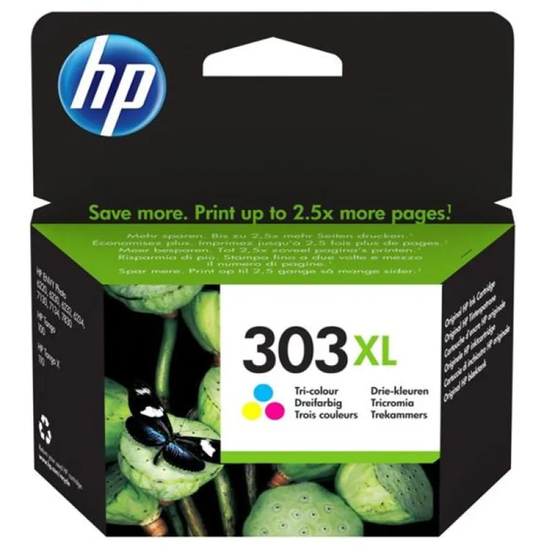 Trojfarebná atramentová kazeta HP 303XL s vysokou výťažnosťou T6N03AE#UUQ