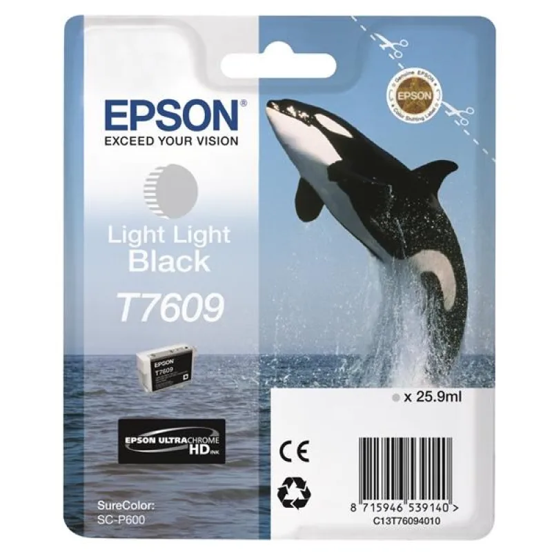 Čierny atrament EPSON ULTRACHROME HD "Scythe" - Light Light Black - T7609…