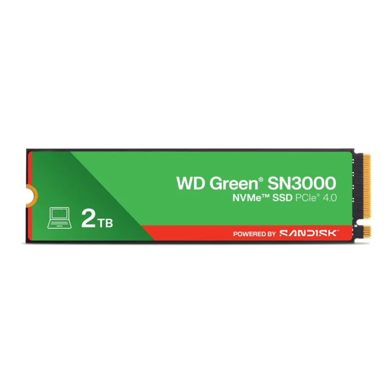 WD Green SN3000 POWERED BY SANDISK/ 2TB/ SSD/ M.2 NVMe/ 3R WDS200T4G0E