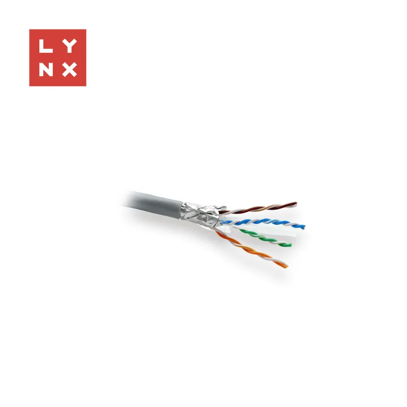 LYNX FTP kabel, Cat6, PVC (Eca), celoměděný, vnitřní, šedý, cívka…