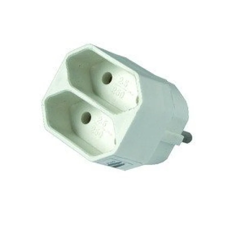 Solight rozbočka, 2x 2,5A, biela P80