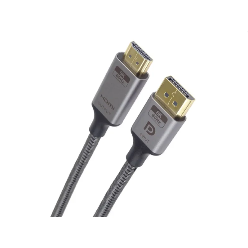 PremiumCord DisplayPort 1.4 na HDMI 2.1 kábel pre rozlíšenie 8K@60Hz, 4K@…