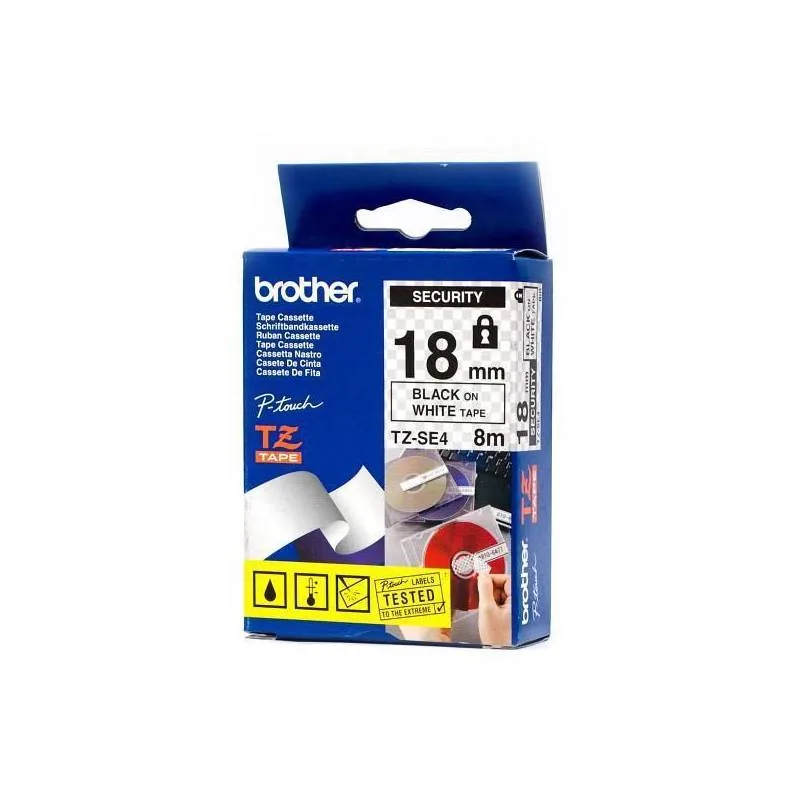 TZE-SE4, biela / čierna - security tape TZESE4