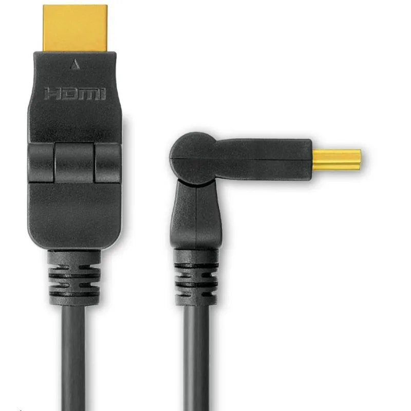 Kábel PREMIUMCORD HDMI A - HDMI A M/ M 15 m, otočné pozlátené konektory…