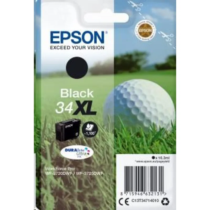 Atrament EPSON čierny Singlepack "Golf" Black 34XL DURABrite Ultra Ink 16…