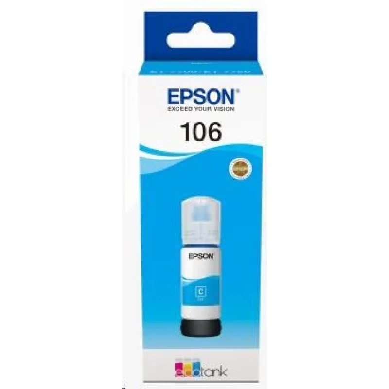 Fľaštička s atramentom EPSON 106 EcoTank Cyan C13T00R240