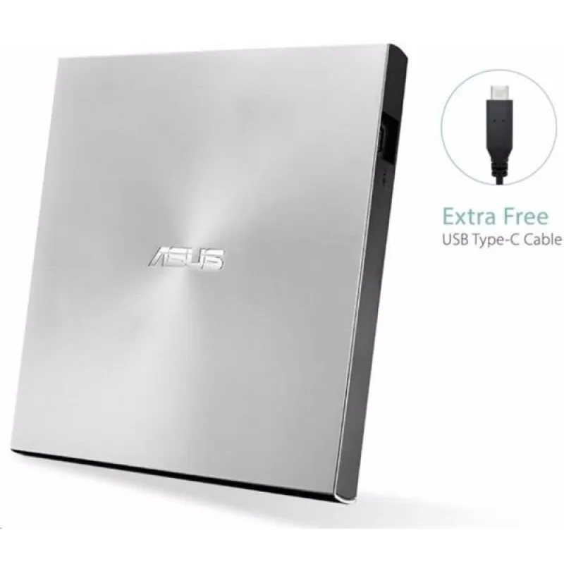 ASUS SDRW-08U9M-U external ultraslim DVD-RW USB-C/A, strieborná 90DD02A2…