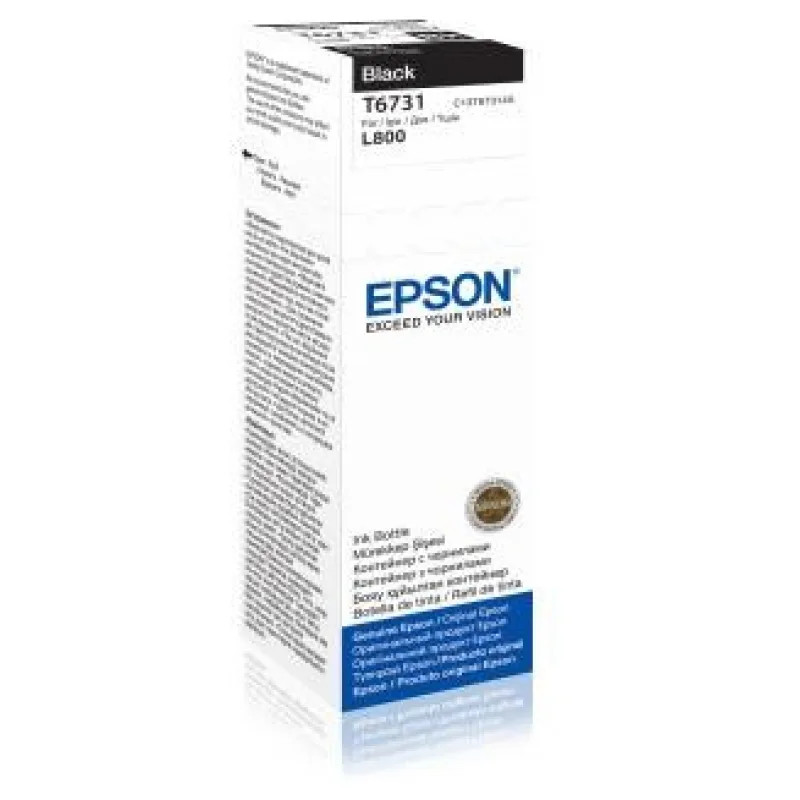 Čierny atrament EPSON T6731 Čierna nádobka s atramentom 70 ml pre L800/…