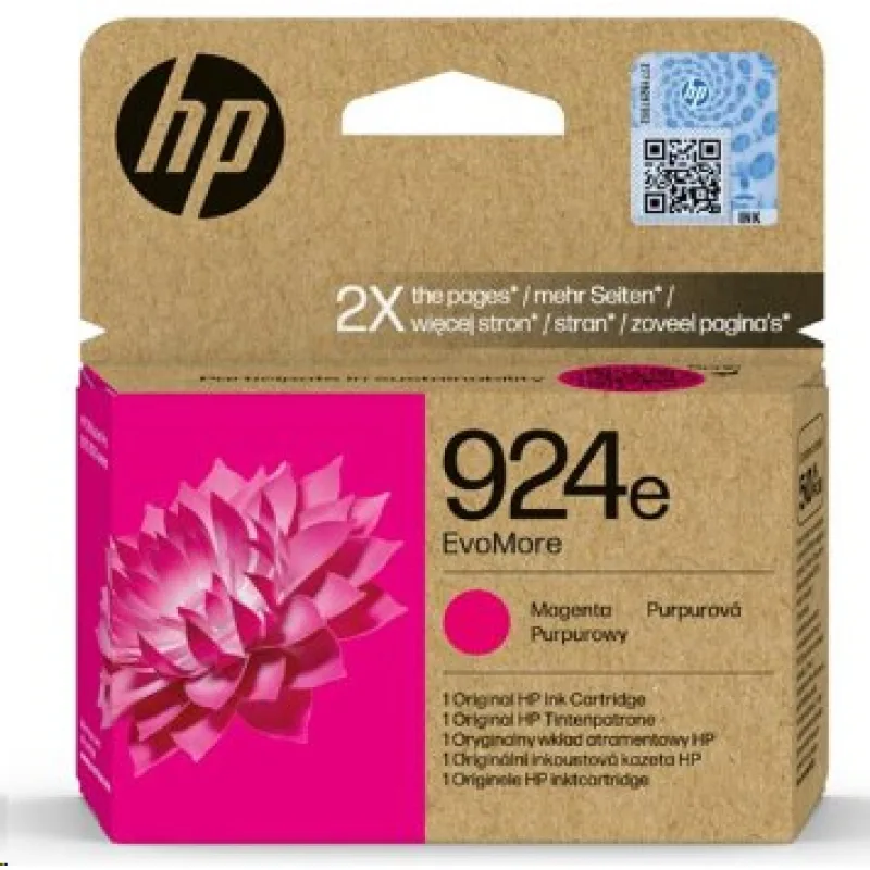 HP 924e EvoMore Magenta Original Ink Cartridge, 800str. 4K0U8NE#CE1