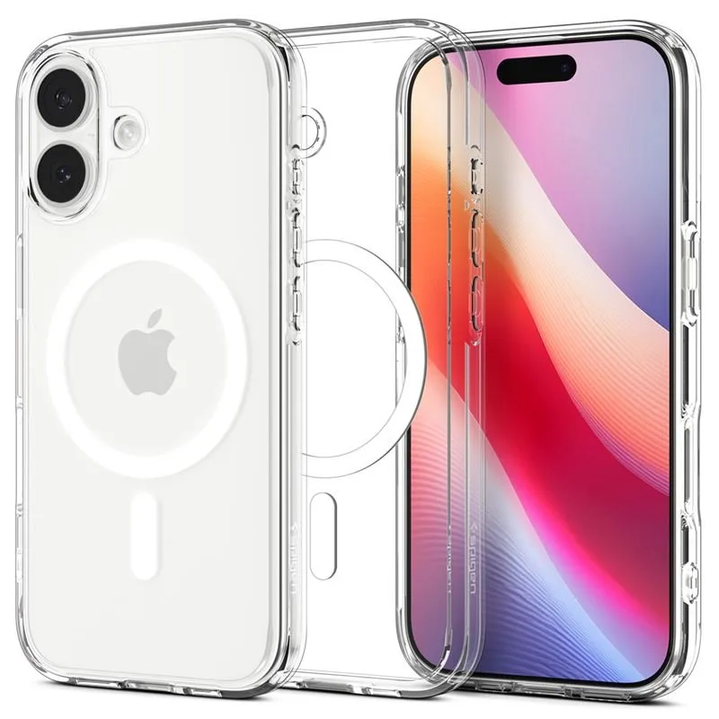 Spigen kryt Ultra Hybrid Magsafe pre iPhone 17 - Clear White ACS10380