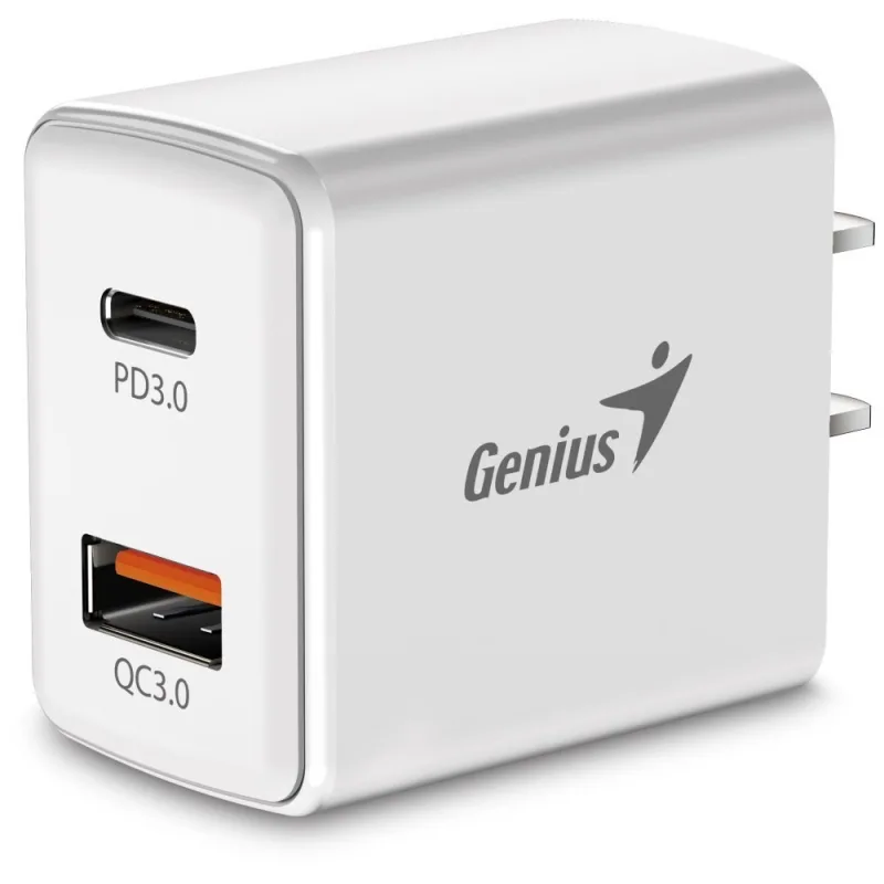 GENIUS nabíječka PD-20AC, 20W, rychlé nabíjení, USB-C PD3.0, USB-A…